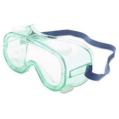 A610S Safety Goggles, Indirect Vent, Green-Tint Fog-Ban Lens